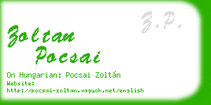 zoltan pocsai business card