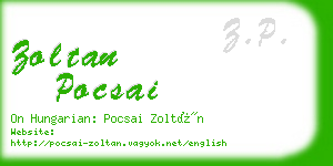 zoltan pocsai business card